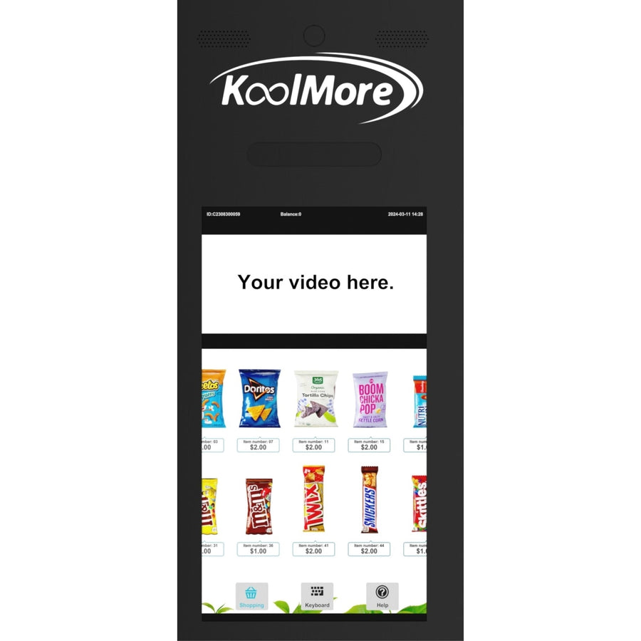 50 in. 60-Slot Snack Vending Machine with 22-inch Touch Screen in Black, Non-Refrigerated. - Wrap