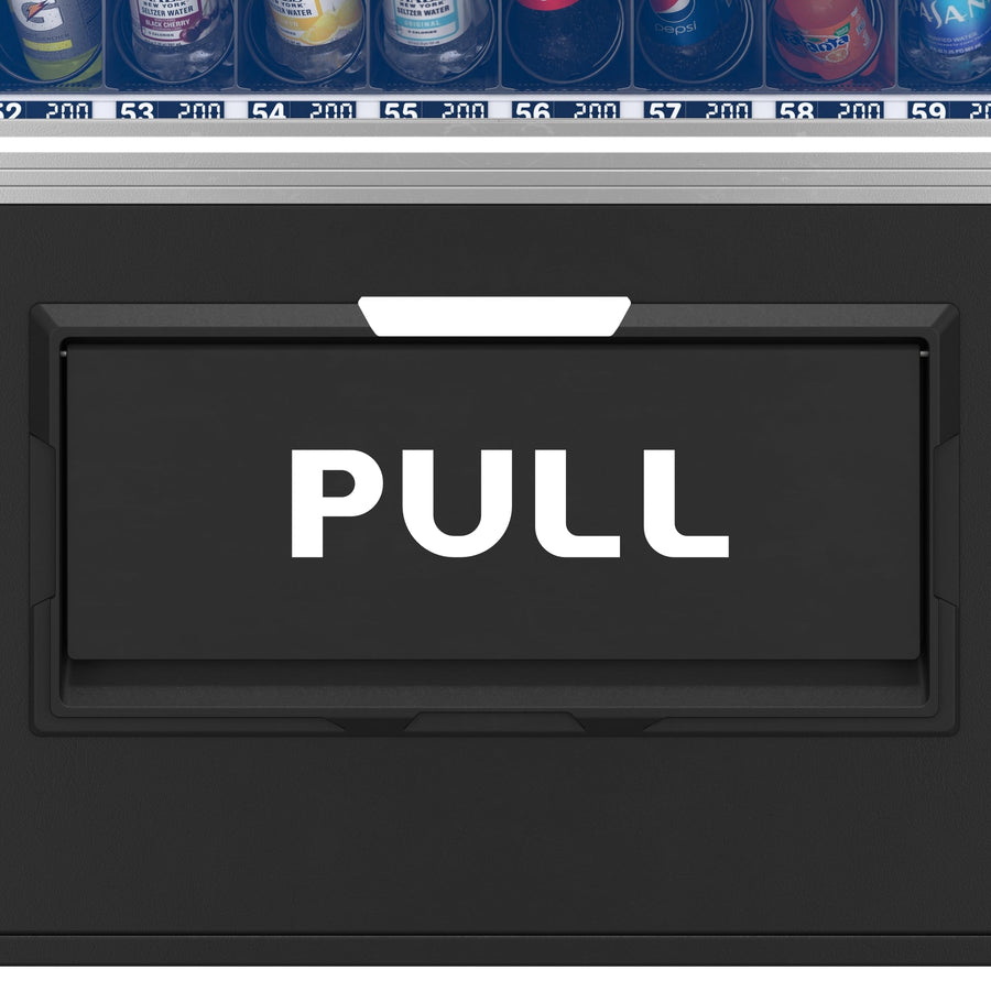 Snack Vending Machine with 21.5 Inch Touch Display, 66 Slots and Elevator-Lift Dispensing System, Refrigerated, Bill Acceptor and Credit Card Reader, Wifi and 4G Connectivity in Black (KM-VMRWT-66EBR)