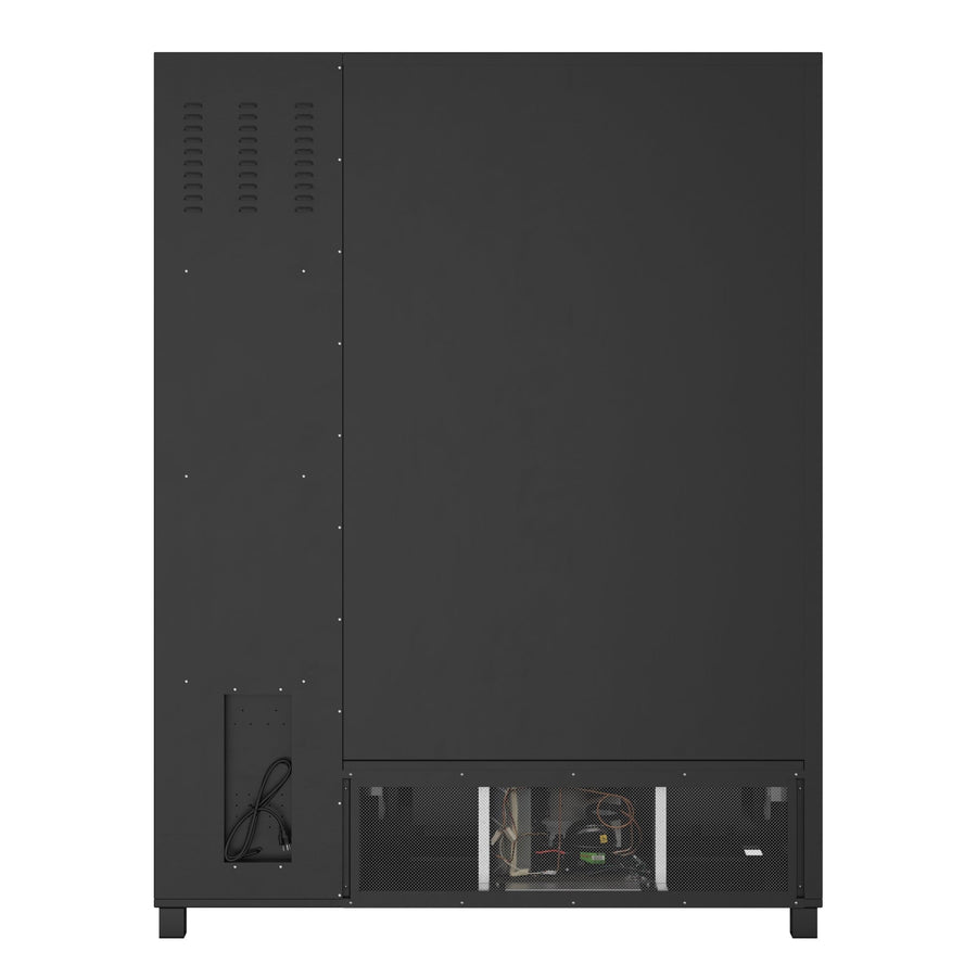 Snack Vending Machine with 21.5 Inch Touch Display, 66 Slots and Elevator-Lift Dispensing System, Refrigerated, Bill Acceptor and Credit Card Reader, Wifi and 4G Connectivity in Black (KM-VMRWT-66EBR) - Wrap