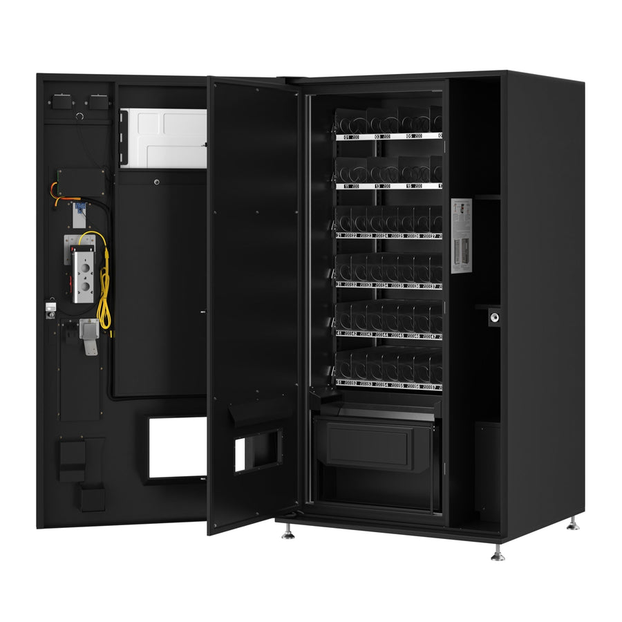 41 in. Refrigerated Snack Vending Machine with 48 Slots and Ample 49 in.Touch Display, Bill Acceptor, Credit Card Reader, Wifi, and 4G Connectivity in Black (KM-VMRWT-48BR)