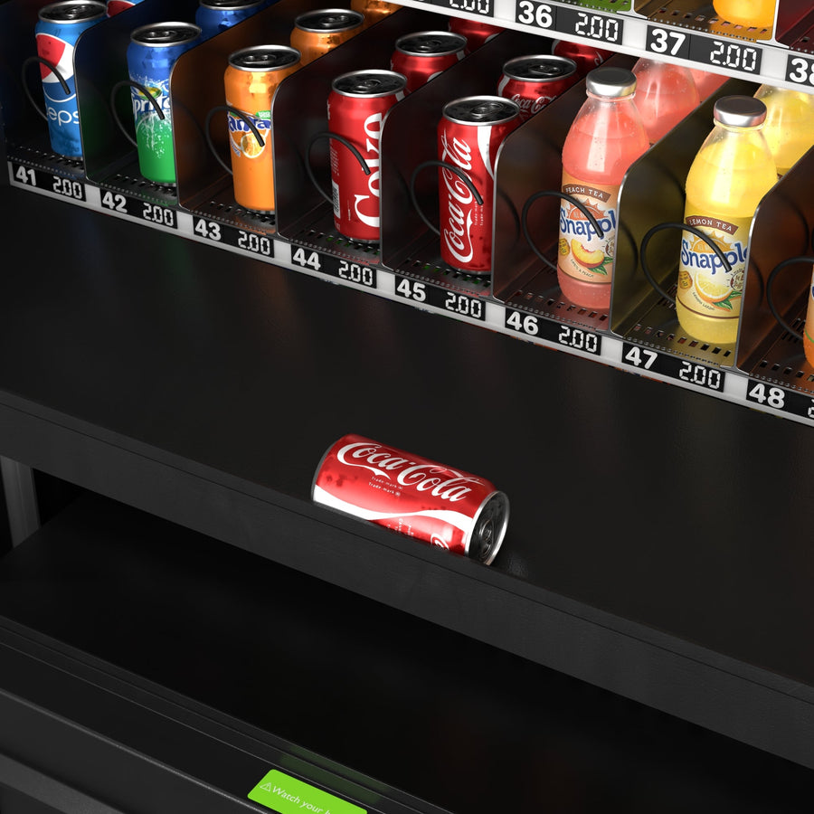 Snack Vending Machine with 21.5 Inch Touch Display, 66 Slots and Elevator-Lift Dispensing System, Refrigerated, Bill Acceptor and Credit Card Reader, Wifi and 4G Connectivity in Black (KM-VMRWT-66EBR) - Wrap