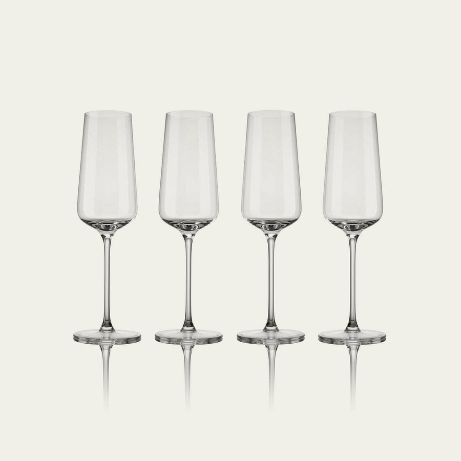 Elegant flute glasses designed to enhance your sophisticated dining and celebration experiences